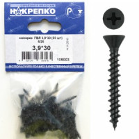 Саморез для гипсоволокнистых плит 3,9*30 (50 шт BL) (цена за уп) НАКРЕПКО 105003