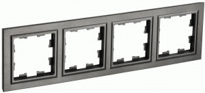 IEK BRITE Рамка СУ 4 мест. РУ-4-БрТБ темная бронза BR-M42-K45