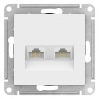 Systeme Electric AtlasDesign мех. роз. комп.х2 СУ 1 мест. (RJ45+RJ45 кат. 5Е) ЛОТОС ATN001385 (5!)