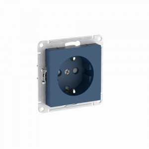 Systeme Electric ATLASDESIGN мех. роз. СУ 1 мест. (земля)штор,16А(автоклем)АКВАМАРИН ATN001145S (5!)