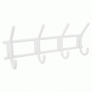 Кунгур пластм. 4-х крючковый снежно-белый крючок-вешалка (20)