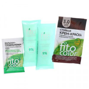 Краска для волос FITO COLOR Classic, 115 мл, тон 3.0 темный каштан