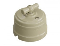 МЕЗОНИНЪ выкл. ОУ перекрест. поворот. с рамкой  (1 кл) 10А СЛОН. КОСТЬ фарфор GE70402-02