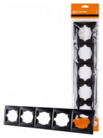 TDM Лама рамка 5 мест. горизонтальная графит SQ1815-0637