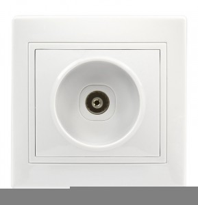 Smartbuy Венера роз. СУ телевизионная 1 мест. 75Ом  5-862МГц белая  (SBE-01w-S1-TV)