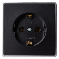 Smartbuy Сириус роз. ОУ 1 мест. 16А (земля) черная SBE-07b-16-S1-Z