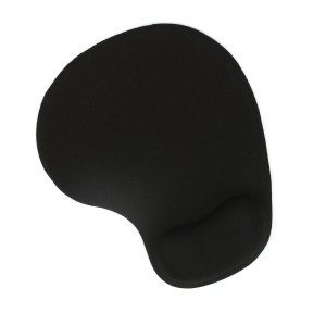 Коврик для мыши Gembird с подушкой под запястье 225х195х5мм, черный, ткань+резина, блистер 21303