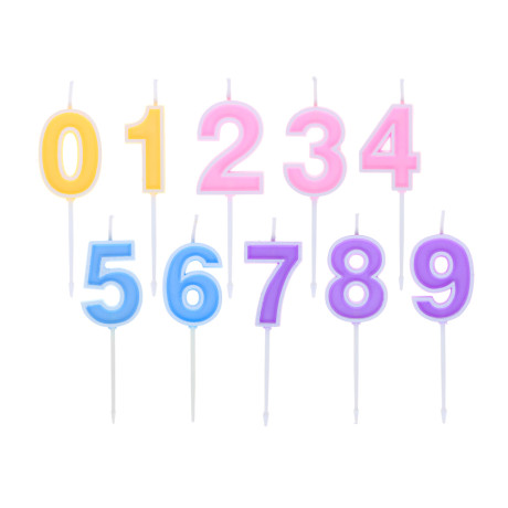 FNtastic Свеча для торта в форме цифр, парафин (0-9)