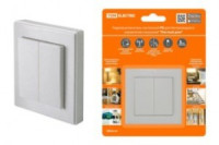 TDM Радиовыключатель настенный РВ1 (2 клав.) для беспроводного управления "Уютный дом" SQ1508-0215