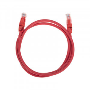 REXANT коммутац. шнур (патч-корд) U/UTP, cat6, 1м, литой, RJ45-RJ45, LSZH, красный, 02-0293-1