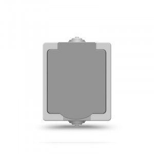 UNIVersal Аллегро роз. ОУ 1 мест. сер. (земля, пласт. осн., шторки, крышка, п/герм., IP54) 1282