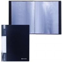 Папка  60 вклад. BRAUBERG &quot;Стандарт&quot; черная, 0,8мм