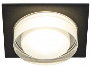 ЭРА св-к встр под лампу DK108 BK MR16 GU5.3 черный (75)92х92х40 58399