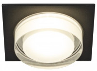 ЭРА св-к встр под лампу DK108 BK MR16 GU5.3 черный (75)92х92х40 58399