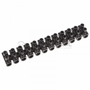 REXANT колодка винтовая (ЗВИ) 12 пар КВ-25 60А 25мм, "п/п" ЧЕРНЫЙ цена за шт (10!), 07-5025-2