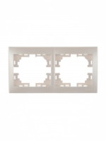 Lezard Мира рамка 2 мест. (б/вст, горизонт.) перламутр (PC) 701-3000-147