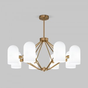 Eurosvet люстра 8x40W E14 860х860х640 мет. бел./латунь Bambola 60157/8 a065046