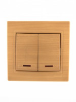 Lezard Мира выкл. СУ 2 кл. 10А (инд.) ясень (корпус PC) 701-4747-112