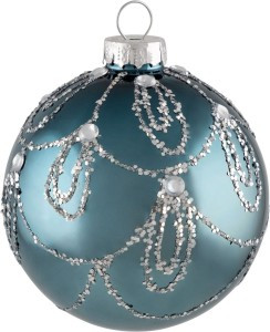 Шар "Ожерелье" SYBLQA-0523164, 8см, изумрудный (кратность16шт!)(цена за 1шт) Волшебная страна