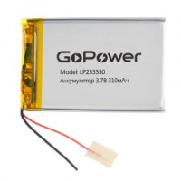 Ак-р Li-Pol GoPower LP233350 3.7V 310mAh