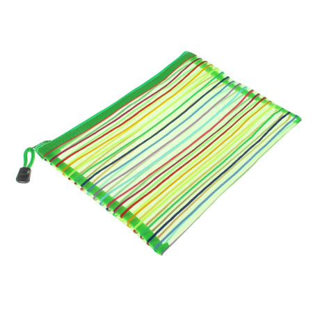 Конверт универсальный тм ЮL "Мультиколор", А5, на молнии 25х18см, полиэстер сетка, 6 цветов