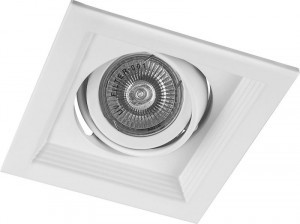 Feron св-к встр. карданный 1xMR16 GU5.3 белый 130x130x43(105x105) DLT201 29770