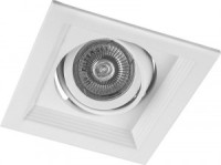 Feron св-к встр. карданный 1xMR16 GU5.3 белый 130x130x43(105x105) DLT201 29770