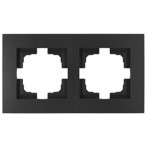 Bylectrica НОВЫЙ СТИЛЬ рамка 2 мест. СУ черный графит, (ЮЛИГ.735212.552 черный графит)