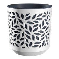 Кашпо Leaves 1,25л Белый/Антрацит