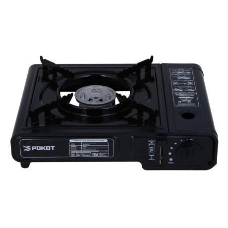 Плитка газ. к бал. с цанг. захватом тм РОКОТ,портатив.,в кейсе,32,2х27,1х7,5см,металл,пластик