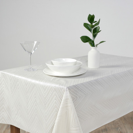 PROVANCE Милк Скатерть ПВХ 110х137см ажурная, листья