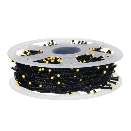 СНОУ БУМ Гирлянда эл. вьюн 20м, 200LED, шампань, 8 режимов, ПВХ черный, 220В