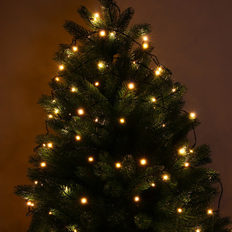 СНОУ БУМ Гирлянда эл. вьюн 20м, 200LED, шампань, 8 режимов, ПВХ черный, 220В