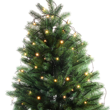 СНОУ БУМ Гирлянда эл. вьюн 20м, 200LED, шампань, 8 режимов, ПВХ черный, 220В