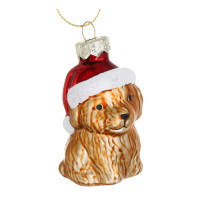 СНОУ БУМ Подвеска декоративная &quot;Собачка&quot; 7,8x4,2 см стекло