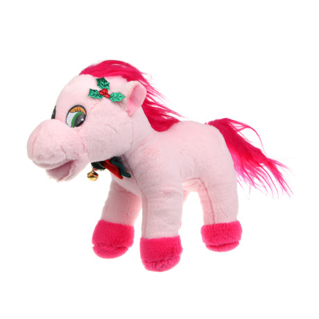 СНОУ БУМ Мягкий сувенир Лошадка 20x24x9 см, полиэстер, 4 дизайна