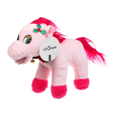 СНОУ БУМ Мягкий сувенир Лошадка 20x24x9 см, полиэстер, 4 дизайна