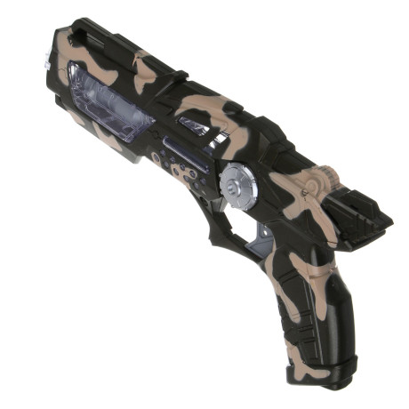 ИГРОЛЕНД Пистолет "Ночной штурм", свет, звук, вибрация, 3хАА, HIPS, 18х3,5х34 см , 2 дизайна