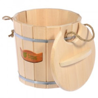 Запарник 15л с крышкой, липа, 3592 Банные штучки