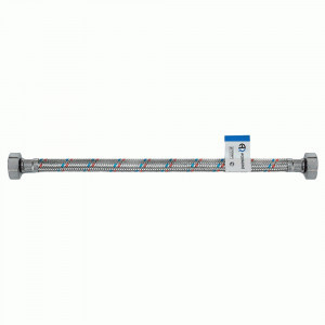 AQUALINK Подводка гибкая д/воды с нак.гайками-СТАЛЬ,стальная оплетка 1/2"-350см,(вн-вн, г/г), 4813