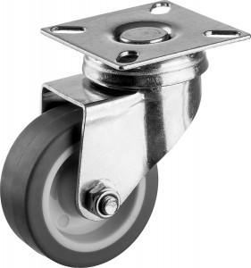 Колесо поворотное d=50 мм, г/п 40 кг, термопластич. резина/полипропилен, ЗУБР