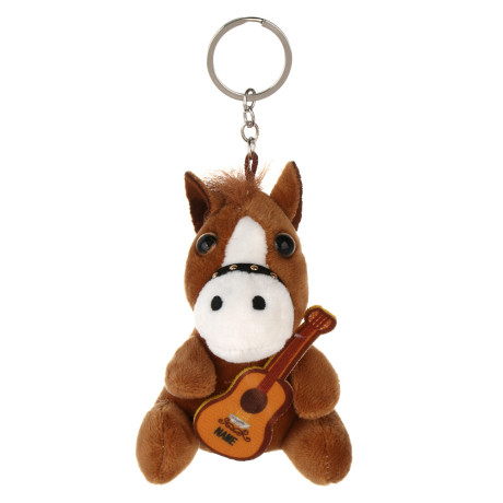 СНОУ БУМ Сувенир мягкий в виде лошадки с гитарой 11x6x7 см, полиэстер, 4 дизайна