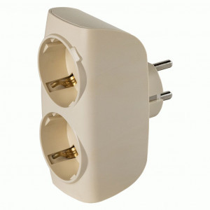 SmartBuy Разветвитель (тройник) 2роз. 16А бежевый земля 3.5кВт SBE-16-A04i-2z