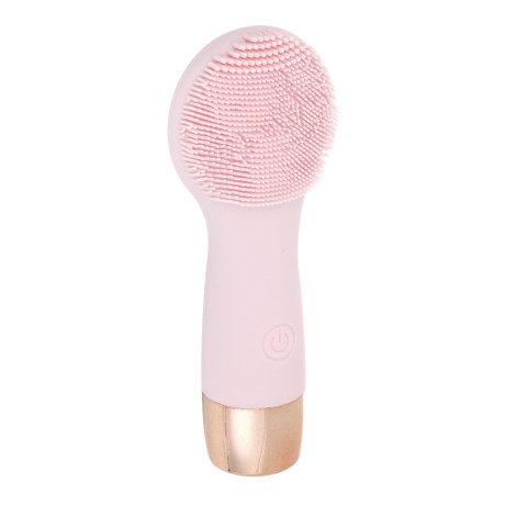 LEBEN Массажер для лица силиконовый, 2xAAA (не в компл.), влагозащита IP6, розовый