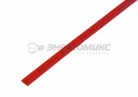 REXANT термоусадка трубка ТУТ 8/4 мм 1м  красная, цена за шт (50!), 20-8004