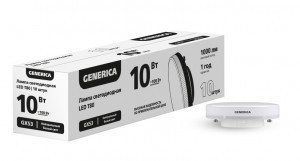 GENERICA лампа св/д GX53 10W(1000lm) 4000К 73x28 (10шт/уп, цена за уп) ПРОМО LL-T80-10-40-GX53-10-G