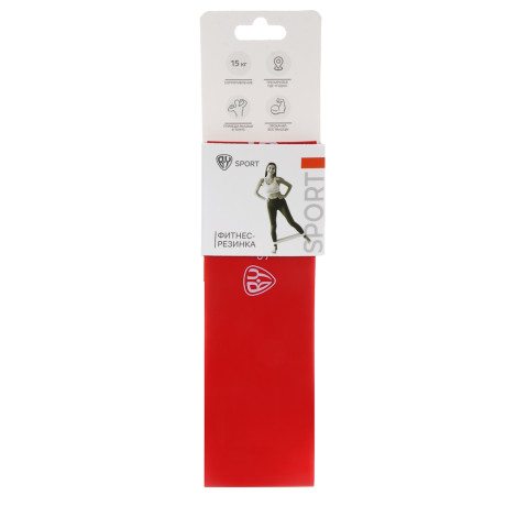 Фитнес-резинка тм BY SPORT, 15кг, 30х5х0,07см, латекс