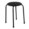 Табурет с пластмассовым сиденьем тм НИКА ТП01 D 320мм, высота 46см, чёрный