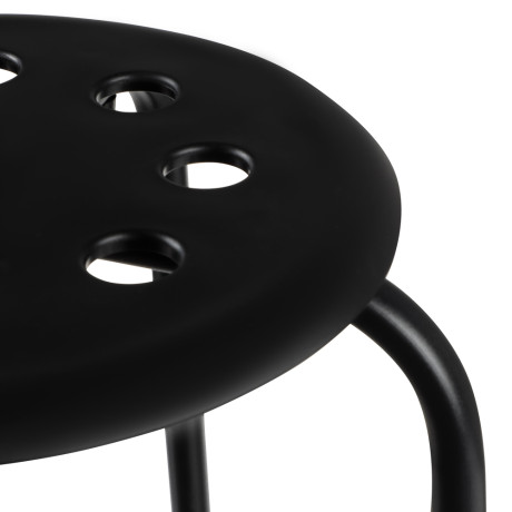 Табурет с пластмассовым сиденьем тм НИКА ТП01 D 320мм, высота 46см, чёрный