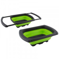 Дуршлаг на раковину FRUTTI 38,5/60*25*12см складной, выдвижные ручки, термопласт.резина 7352 Mallony